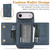 iPhone Air Kalebol Strong Magnetic MagSafe Tri-Fold Wallet Leather Phone Case - Blue iPhone Air Kalebol Strong Magnetic MagSafe Tri-Fold Wallet Leather Phone Case - Blue