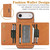 iPhone Air Kalebol Strong Magnetic MagSafe Tri-Fold Wallet Leather Phone Case - Brown