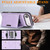 iPhone Air Kalebol Strong Magnetic MagSafe Tri-Fold Wallet Leather Phone Case - Purple