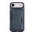 iPhone Air Kalebol Strong MagSafe Magnetic Two-Fold Card Bag Leather Phone Case - Blue