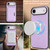 iPhone Air Kalebol Strong MagSafe Magnetic Two-Fold Card Bag Leather Phone Case - Purple