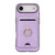 iPhone Air Kalebol Strong MagSafe Ring Magnetic Card Bag Holder Leather Phone Case - Purple