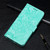 iPhone Air Lace Flower Embossing Flip Leather Phone Case - Green