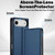 iPhone Air LC.IMEEKE L1 Series Frosted Fine Texture PU Phone Case - Blue
