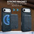 iPhone Air LC.IMEEKE L3 Series Detachable RFID Card Bag Magsafe Phone Case - Blue