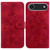iPhone Air Lily Embossed Leather Phone Case - Red