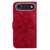 iPhone Air Lily Embossed Leather Phone Case - Red