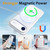 iPhone Air Liquid Silicone MagSafe Magnetic Phone Case with Ring Holder - White