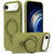 iPhone Air Liquid Silicone MagSafe Magnetic Phone Case with Ring Holder - Willow Green