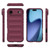 iPhone Air Magic Shield TPU + Flannel Phone Case - Wine Red