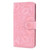 iPhone Air Mandala Embossed Dual-Fold Calf Leather Phone Case - Pink