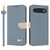 iPhone Air Metal Bow Leather Phone Case with Hand Strap - Light Blue