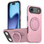 iPhone Air Metal Rotation Holder MagSafe TPU Hybrid PC Phone Case - Pink