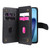 iPhone Air Multi-Function Wallet 10 Card Slots Leather Phone Case - Black