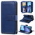iPhone Air Multi-Function Wallet 10 Card Slots Leather Phone Case - Dark Blue
