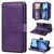 iPhone Air Multi-Function Wallet 10 Card Slots Leather Phone Case - Violet