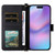 iPhone Air Multifunctional 6-Card Slots Leather Phone Case with Wrist Strap - Black