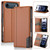 iPhone Air N.BEKUS P3 RFID Stitching Magnetic Flip Leather Phone Case - Brown