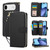 iPhone Air Nine-card Slots Zipper Wallet Bag Leather Phone Case - Black