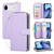 iPhone Air Nine-card Slots Zipper Wallet Bag Leather Phone Case - Light Purple