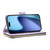 iPhone Air Nine-card Slots Zipper Wallet Bag Leather Phone Case - Light Purple