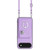 iPhone Air Organ Card Bag Ring Holder Phone Case with Long Lanyard - Purple