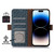 iPhone Air Ostrich Pattern Genuine Leather RFID Phone Case - Blue