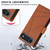iPhone Air PU Genuine Leather Texture Embossed Line Phone Case - Brown
