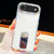 iPhone Air Rhinestone Glitter TPU 4-corners Anti-fall Phone Case with Holder - White