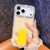 iPhone Air Rhinestone Glitter TPU 4-corners Anti-fall Phone Case with Holder - White