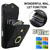 iPhone Air Rhombic Texture Card Bag Phone Case with Long Lanyard - Black