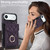 iPhone Air Rhombic Texture Card Bag Phone Case with Long Lanyard - Dark Purple iPhone Air Rhombic Texture Card Bag Phone Case with Long Lanyard - Dark Purple