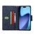 iPhone Air Rivet Buckle 9 Cards Three Fold Leather Phone Case - Blue iPhone Air Rivet Buckle 9 Cards Three Fold Leather Phone Case - Blue