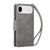 iPhone Air Rivet Buckle 9 Cards Three Fold Leather Phone Case - Grey iPhone Air Rivet Buckle 9 Cards Three Fold Leather Phone Case - Grey