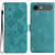 iPhone Air Rose Flower Embossing Pattern Leather Phone Case - Green