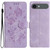 iPhone Air Rose Flower Embossing Pattern Leather Phone Case - Light Purple