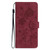 iPhone Air Rose Flower Embossing Pattern Leather Phone Case - Red