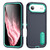 iPhone Air Rugged PC + Silicone Phone Case with Holder - Dark Blue+Light Green iPhone Air Rugged PC + Silicone Phone Case with Holder - Dark Blue+Light Green
