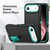 iPhone Air Rugged PC + Silicone Phone Case with Holder - Dark Blue+Light Green iPhone Air Rugged PC + Silicone Phone Case with Holder - Dark Blue+Light Green