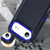 iPhone Air Rugged PC + Silicone Phone Case with Holder - Dark Blue+Royal Blue