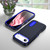 iPhone Air Rugged PC + Silicone Phone Case with Holder - Dark Blue+Royal Blue