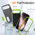 iPhone Air Rugged PC + Silicone Phone Case with Holder - Grey+Fresh Green