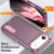 iPhone Air Rugged PC + Silicone Phone Case with Holder - Purple+Pink