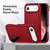 iPhone Air Rugged PC + Silicone Phone Case with Holder - Red+Black
