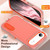 iPhone Air Rugged PC + Silicone Phone Case with Holder - Transparent+Orange