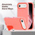 iPhone Air Rugged PC + Silicone Phone Case with Holder - Transparent+Orange