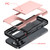 iPhone Air Shockproof Armor Phone Case with Card Slot - Rose Gold