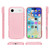 iPhone Air Shockproof Terminator Glitter Powder Phone Case - Transparent Pink