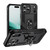 iPhone Air Shockproof TPU Hybrid PC Phone Case with Holder - Black