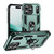 iPhone Air Shockproof TPU Hybrid PC Phone Case with Holder - Dark Green